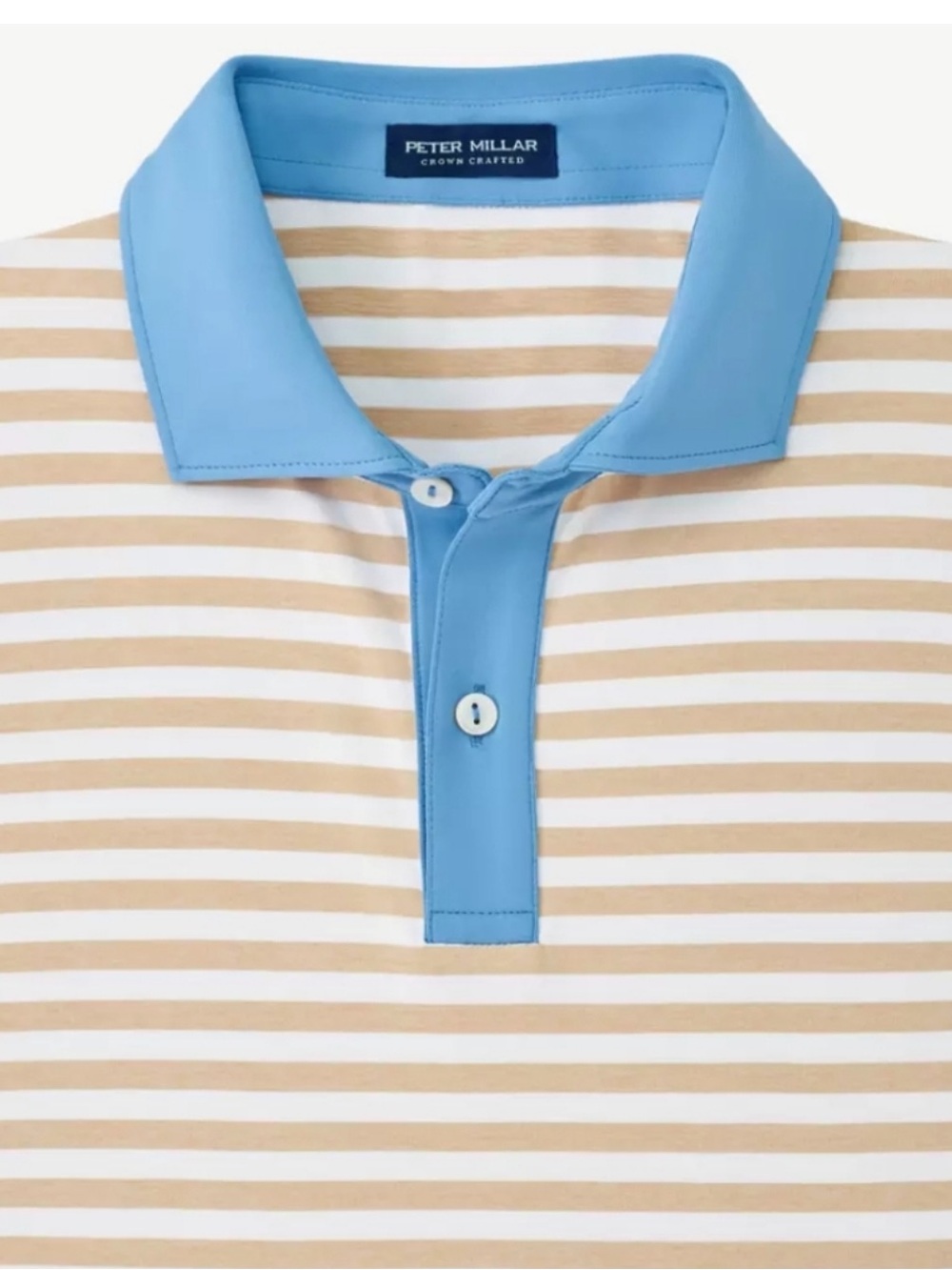 Brand New Peter Millar Bass Polo in Sand Dune w/ Tags never worn